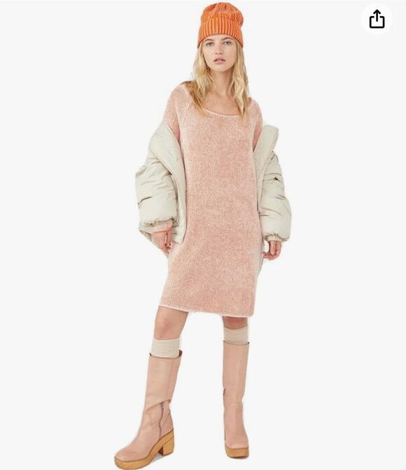 Free People Sweaters - Free People Lenox Tunic Sweater Tunic/Dress - Carrot Cake Combo - LG